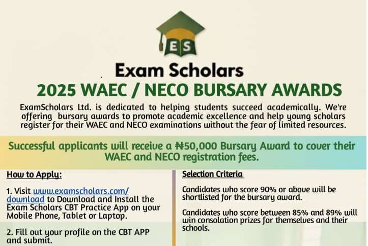 SIGN UP FOR THE EXAMSCHOLARS BURSARY COMPETITION